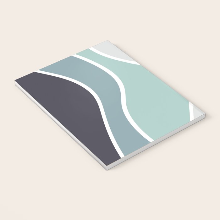 Colorful summery retro style waves Notebook Gallery Image 3