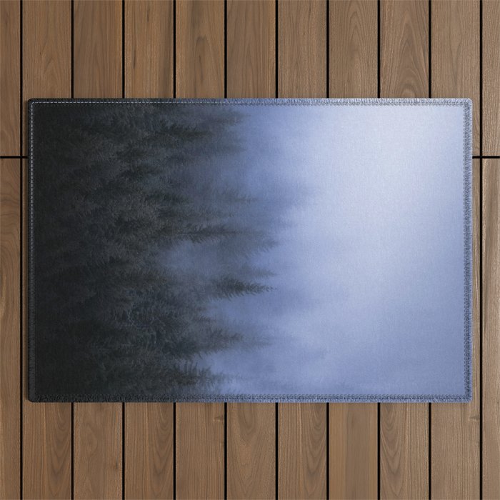 Foggy Forest Outdoor Rug Gallery Image 1