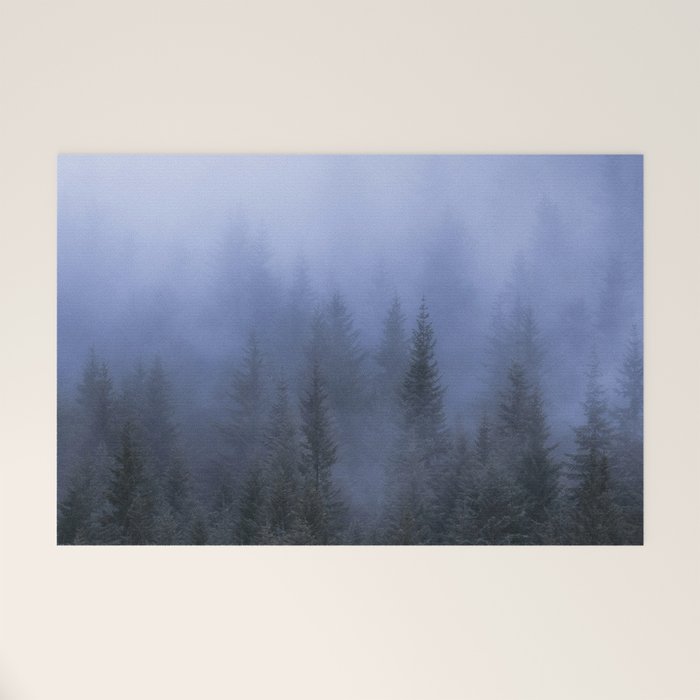 Foggy Forest Welcome Mat Gallery Image 1