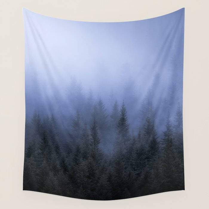 Foggy Forest Wall Tapestry Gallery Image 4