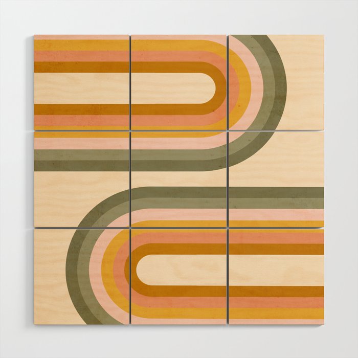 Double Spring Rainbow Wood Wall Art Gallery Image 1