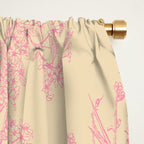 Botanical Cottage Floral Pattern in Pink Cream Window Curtain Gallery Image 2