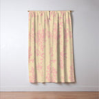 Botanical Cottage Floral Pattern in Pink Cream Window Curtain Gallery Image 3