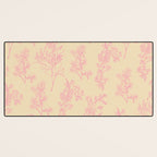 Botanical Cottage Floral Pattern in Pink Cream Desk Mat Gallery Image 3