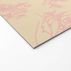 Botanical Cottage Floral Pattern in Pink Cream Welcome Mat Gallery Image 2