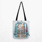 Colorful Ski Lift Tote Bag Gallery Image 2