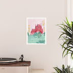 Sagrada familia- Landscape hand-painted Illustration Poster Gallery Image 2