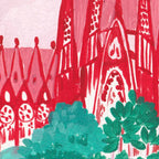 Sagrada familia- Landscape hand-painted Illustration Coffee Mug Gallery Image 2