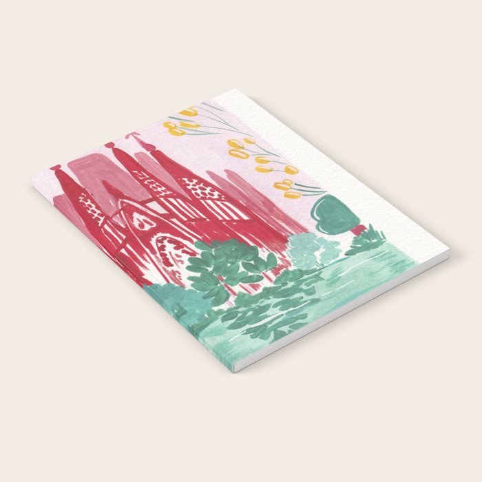 Sagrada familia- Landscape hand-painted Illustration Notebook Gallery Image 1