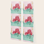 Sagrada familia- Landscape hand-painted Illustration Wallpaper Gallery Image 2