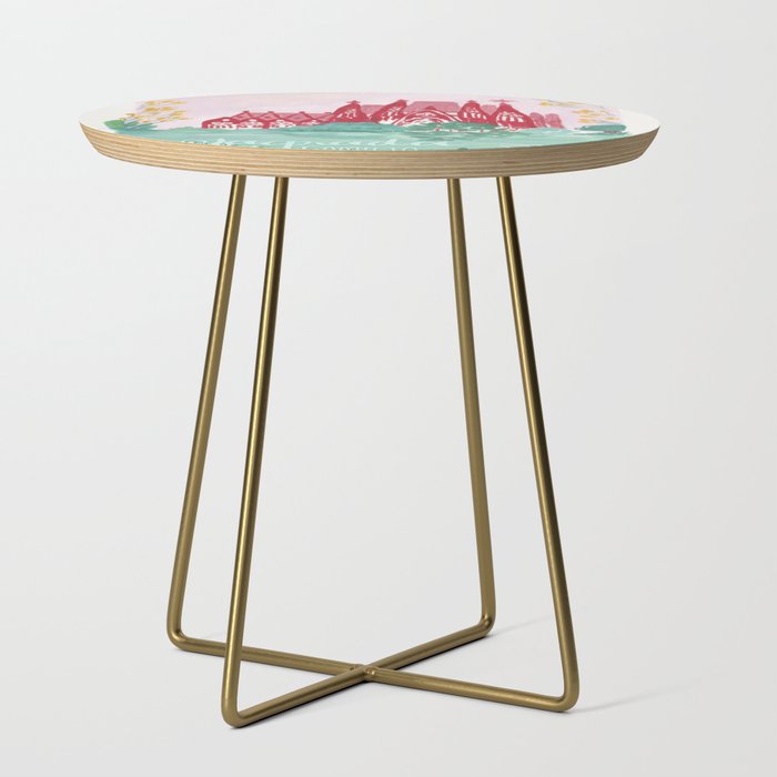 Sagrada familia- Landscape hand-painted Illustration Side Table Gallery Image 1
