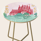 Sagrada familia- Landscape hand-painted Illustration Side Table Gallery Image 2