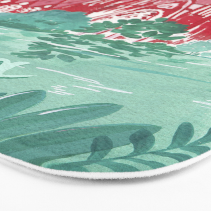 Sagrada familia- Landscape hand-painted Illustration Bath Mat Gallery Image 3
