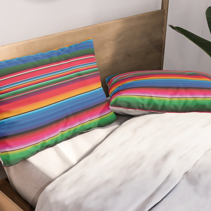 Serape Saltillo Red Pillow Sham Gallery Image 2