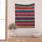Serape Saltillo Red Wall Tapestry Gallery Image 2
