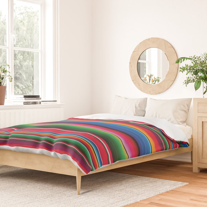Serape Saltillo Red Duvet Cover Gallery Image 2