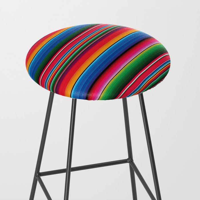 Serape Saltillo Red Stool Gallery Image 2