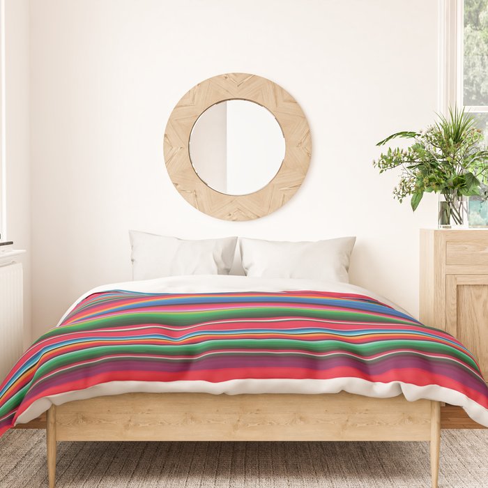 Serape Saltillo Red Duvet Cover Gallery Image 3