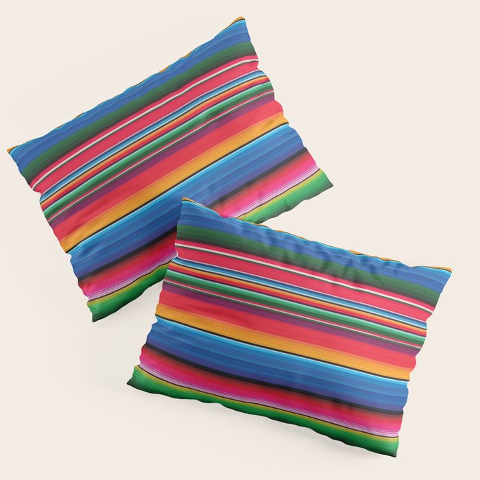 Serape Saltillo Red Pillow Sham Gallery Image 3