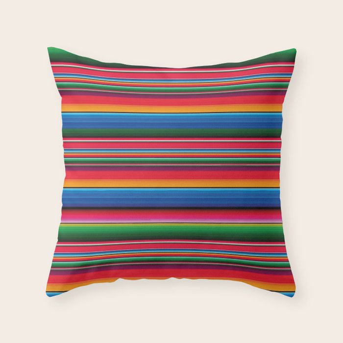Serape Saltillo Red Throw Pillow Gallery Image 6
