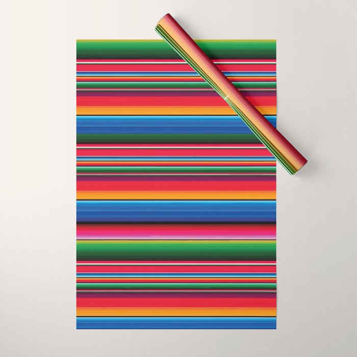 Serape Saltillo Red Wrapping Paper Gallery Image 1