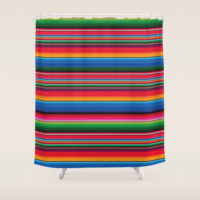 Serape Saltillo Red Shower Curtain Gallery Image 1