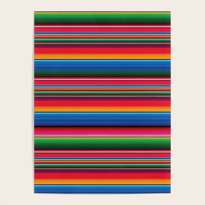 Serape Saltillo Red Poster Gallery Image 4
