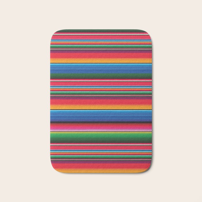 Serape Saltillo Red Bath Mat Gallery Image 1