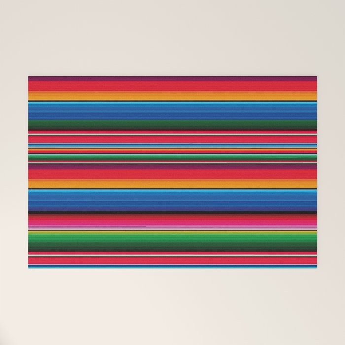 Serape Saltillo Red Welcome Mat Gallery Image 1