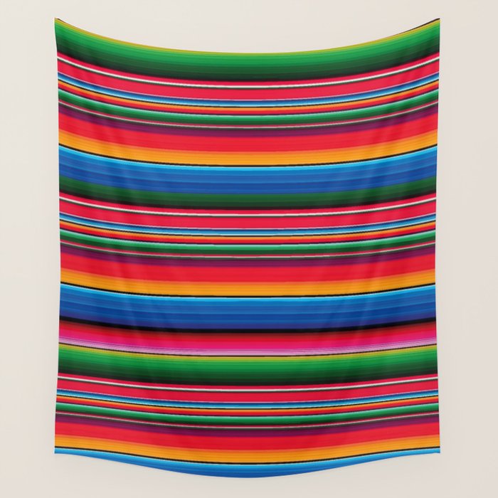 Serape Saltillo Red Wall Tapestry Gallery Image 4