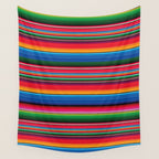 Serape Saltillo Red Wall Tapestry Gallery Image 4