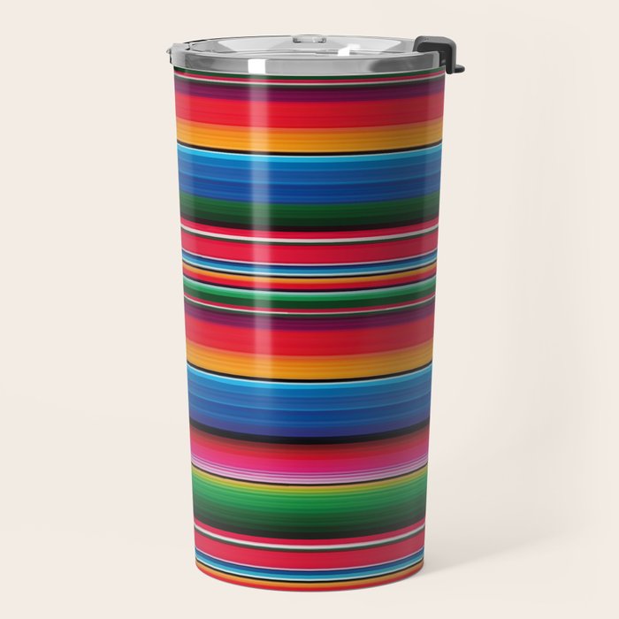 Serape Saltillo Red Travel Mug Gallery Image 2