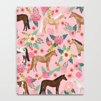 Horses floral horse breeds farm animal pets Notebook Gallery Image 4