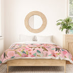Horses floral horse breeds farm animal pets Duvet Cover Gallery Image 3