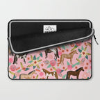 Horses floral horse breeds farm animal pets Laptop Sleeve Gallery Image 2