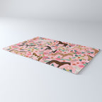 Horses floral horse breeds farm animal pets Rug Gallery Image 3