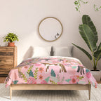 Horses floral horse breeds farm animal pets Comforter Gallery Image 3