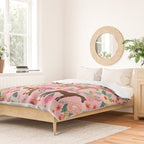 Horses floral horse breeds farm animal pets Duvet Cover Gallery Image 2