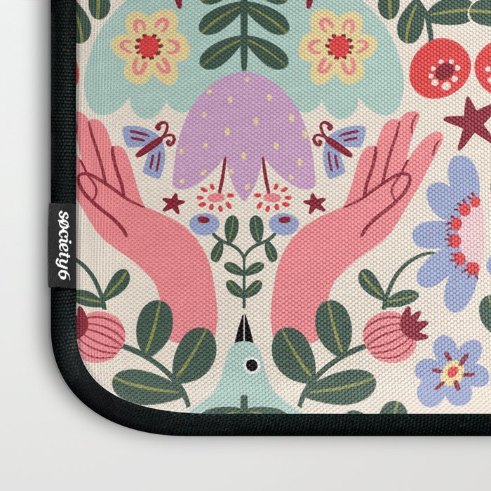Folk Flora - Liberty Laptop Sleeve Gallery Image 3
