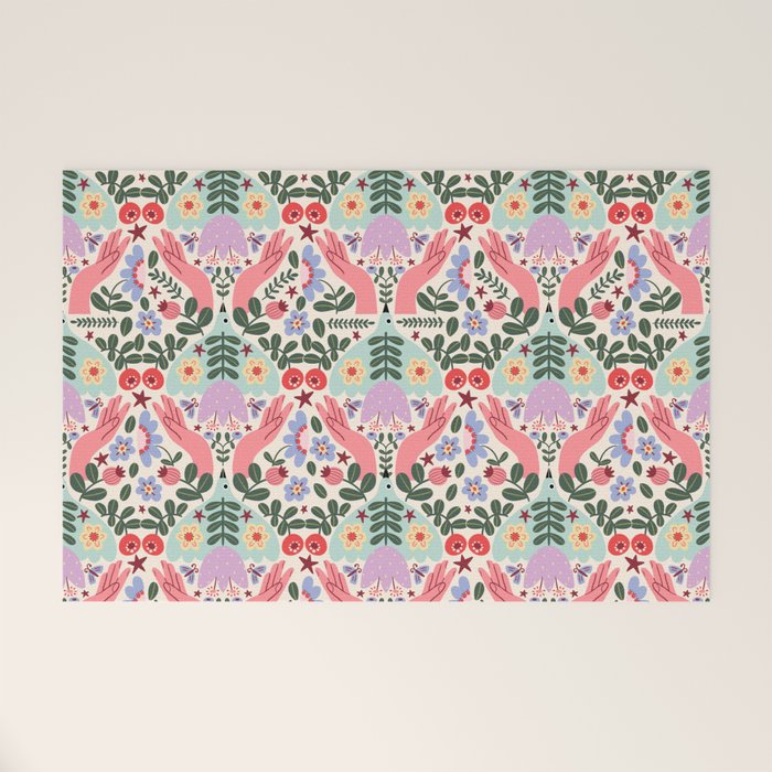 Folk Flora - Liberty Welcome Mat Gallery Image 1