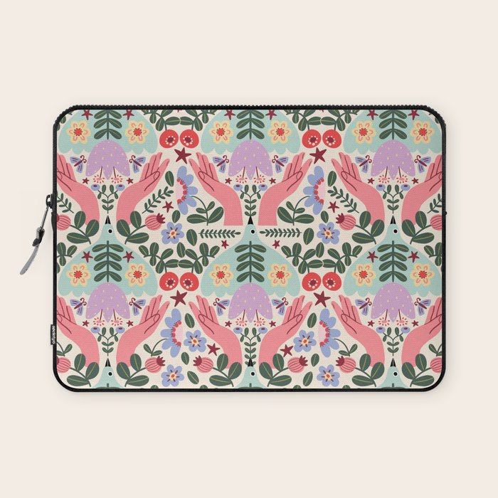Folk Flora - Liberty Laptop Sleeve Gallery Image 1