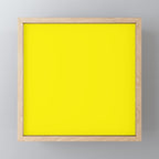 Modern abstract bright yellow neon color Mini Art Print Gallery Image 1