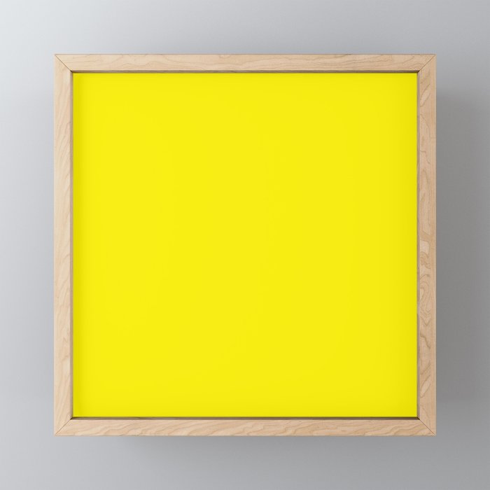Modern abstract bright yellow neon color Mini Art Print Gallery Image 1