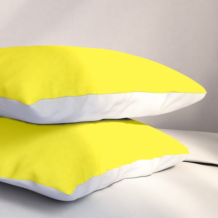 Modern abstract bright yellow neon color Pillow Sham Gallery Image 3