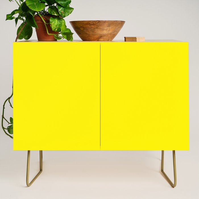 Modern abstract bright yellow neon color Credenza Gallery Image 1