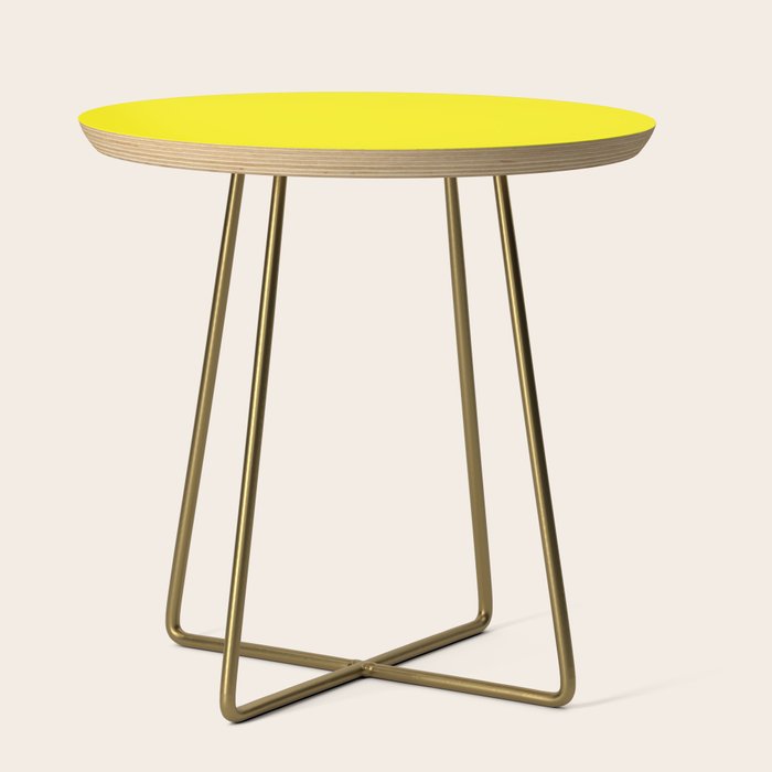 Modern abstract bright yellow neon color Side Table Gallery Image 1