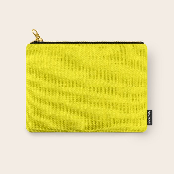 Modern abstract bright yellow neon color Carry All Pouch Gallery Image 1