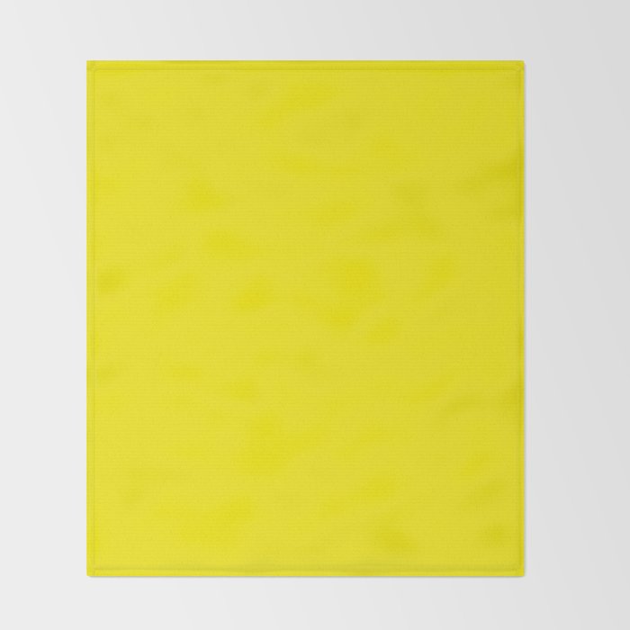 Modern abstract bright yellow neon color Throw Blanket Gallery Image 2