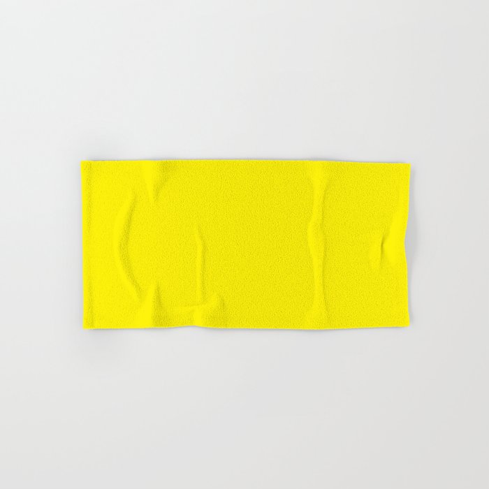 Modern abstract bright yellow neon color Towels Gallery Image 1