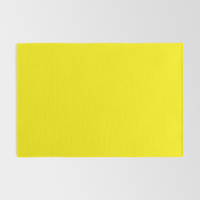 Modern abstract bright yellow neon color Rug Gallery Image 2